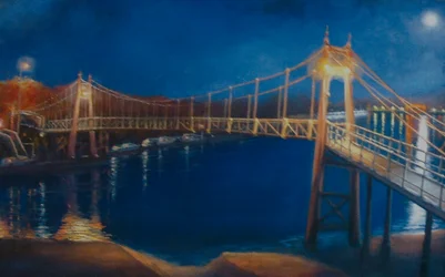 Teddington Lock, 2005, luz de luna